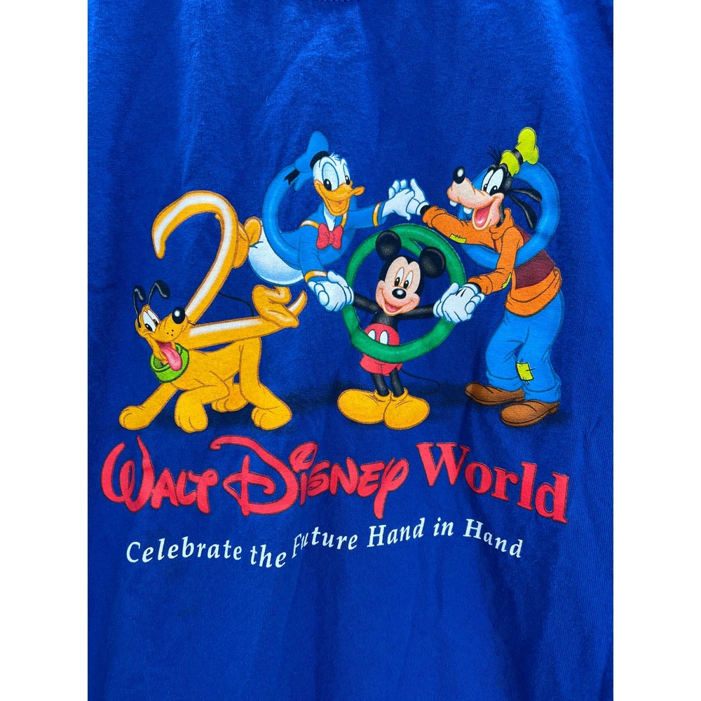 Vntg 2000 Walt Disney World royal blue t shirt size small